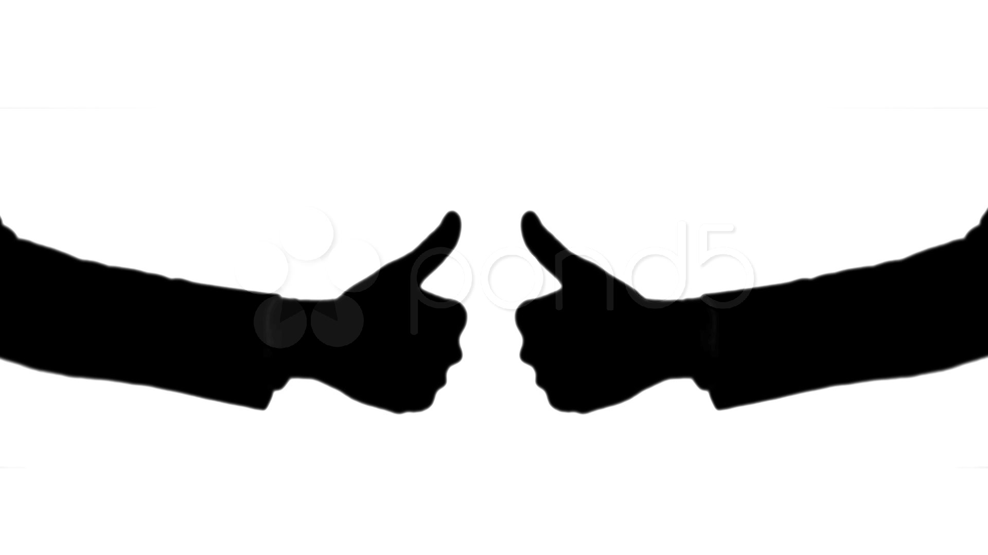 1920x1080 Two Thumbs Up Silhouette ~ Video Clip