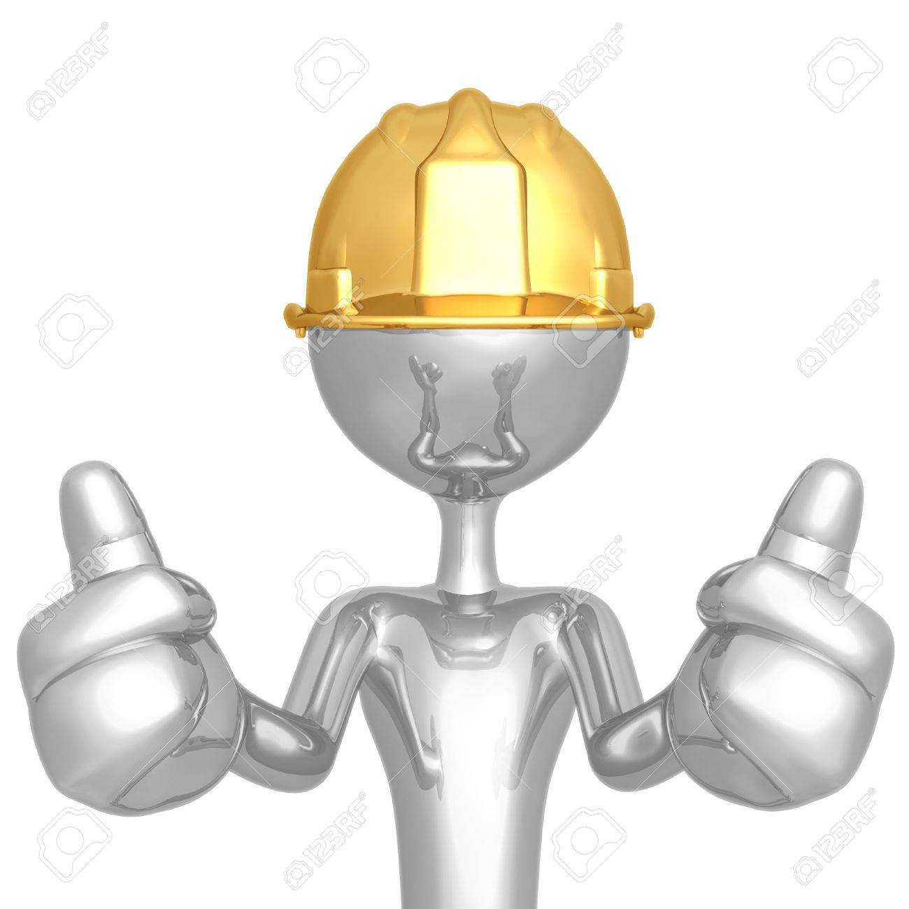 1300x1300 Construction Worker Two Thumbs Up Stock Photo, Picture And Royalty