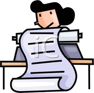 300x297 Picture A Woman Working On A Typewriter