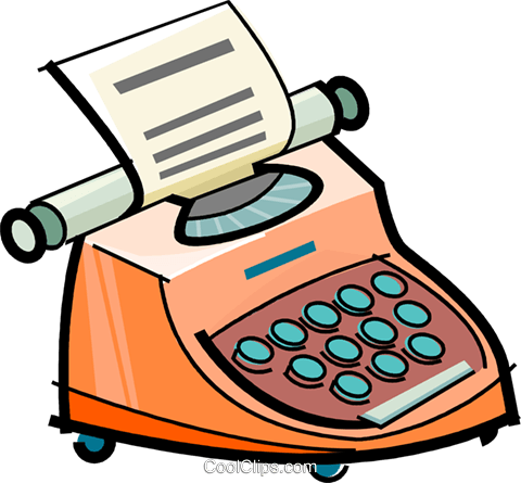 480x445 Simple Clipart Typewriter