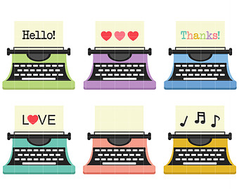 340x270 Typewriter Clipart Paper Clip Art
