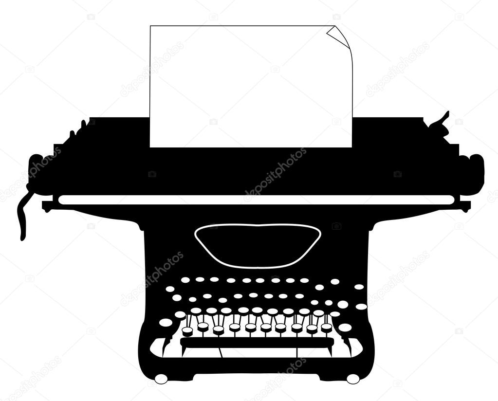 1023x824 Typewriter Stock Vector Leonikonst
