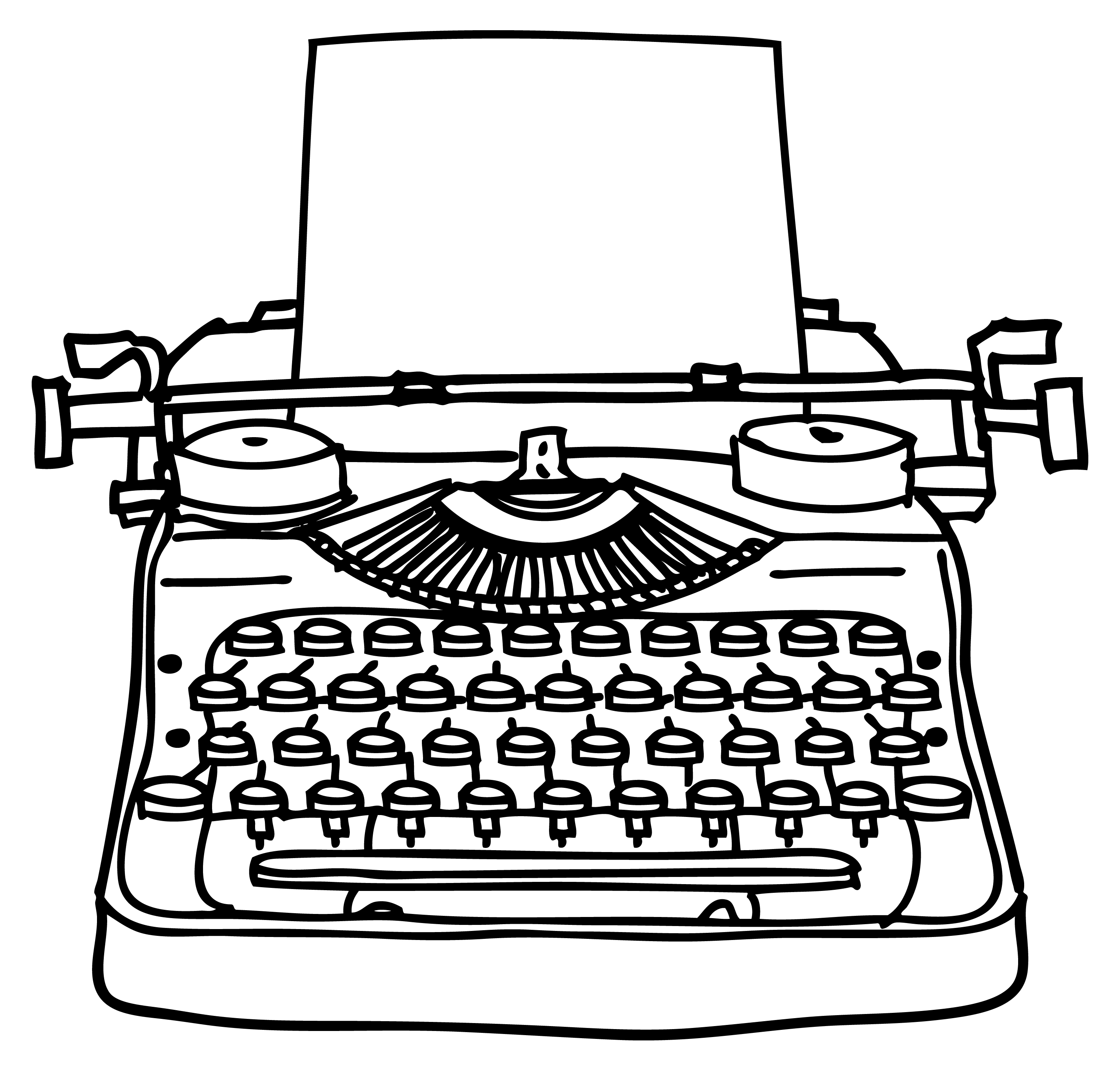 2968x2837 Old Typewriter Clip Art