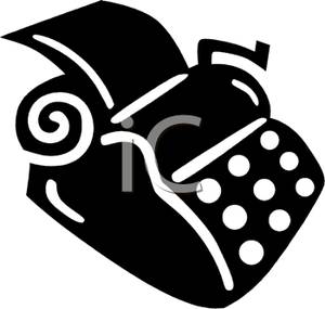 300x285 Free Clipart Image A Black And White Typewriter