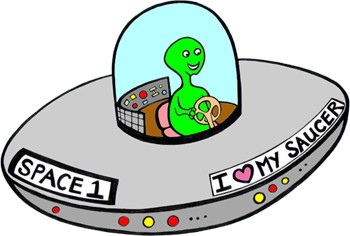 350x236 Flying Saucer Clipart