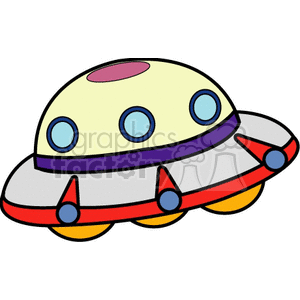 300x300 Royalty Free Cartoon Ufo 168054 Vector Clip Art Image