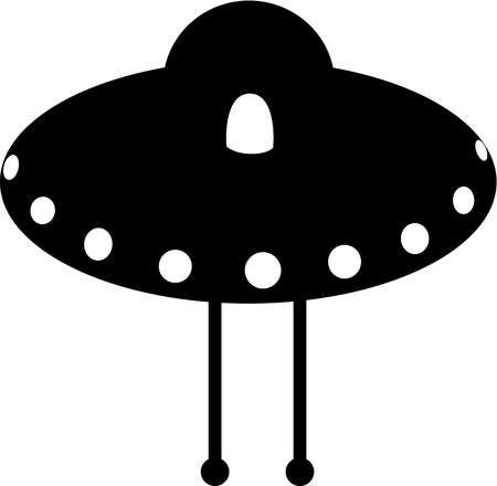 450x440 Black And White Alien In Ufo Clip Art