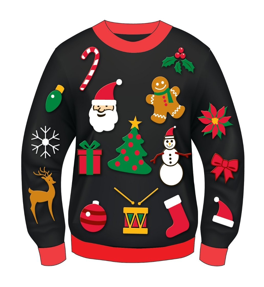 1032x1122 Ugly Christmas Sweater Clip Art Happy Holidays!