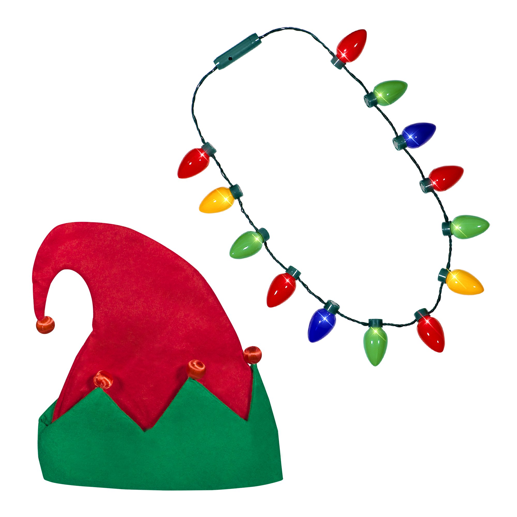 2000x2000 Holiday Christmas Santa Hat + Led Christmas Bulb