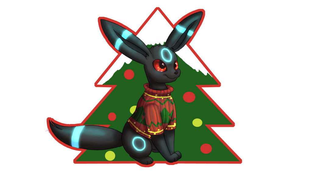 1024x576 Umbreon In An Ugly Christmas Sweater By Myatathecupcake