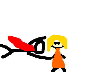 300x250 Superman Helping An Ugly Girl (Drawing By Pala)