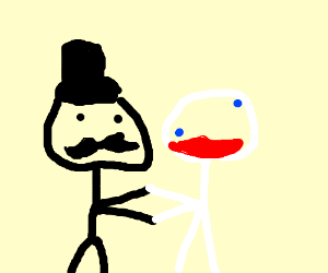 300x250 Evil Guy Marrying An Ugly Girl (Drawing By Mysterysoup Productions)