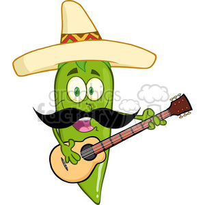300x300 Royalty Free 6800 Royalty Free Clip Art Green Chili Pepper Cartoon