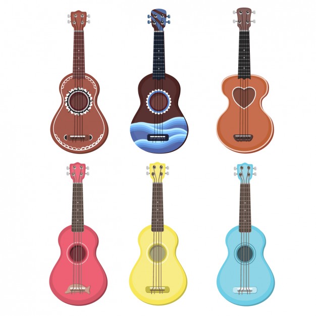 626x626 Colorful Ukulele Collection Vector Free Download