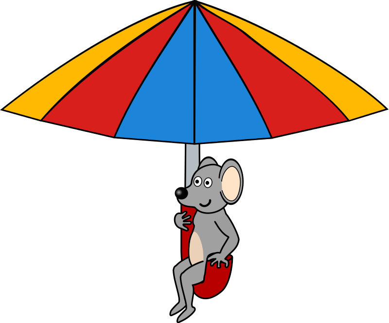 800x664 Free Mouse Riding An Umbrella Clip Art