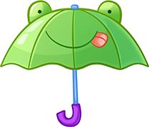 209x179 Green Umbrella Clipart