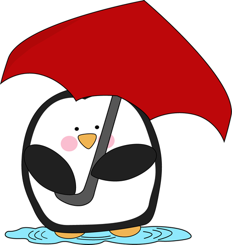 473x500 Penguin Holding An Umbrella Clip Art