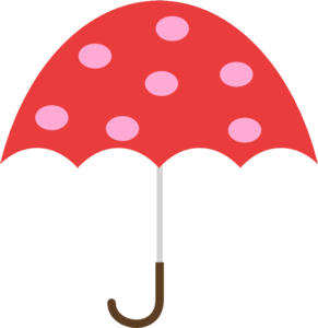 291x300 Polka Dot Umbrella Clip Art