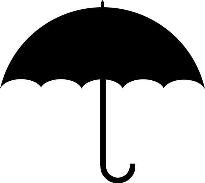 708x631 Umbrella Black And White Umbrella Free Download Clipart