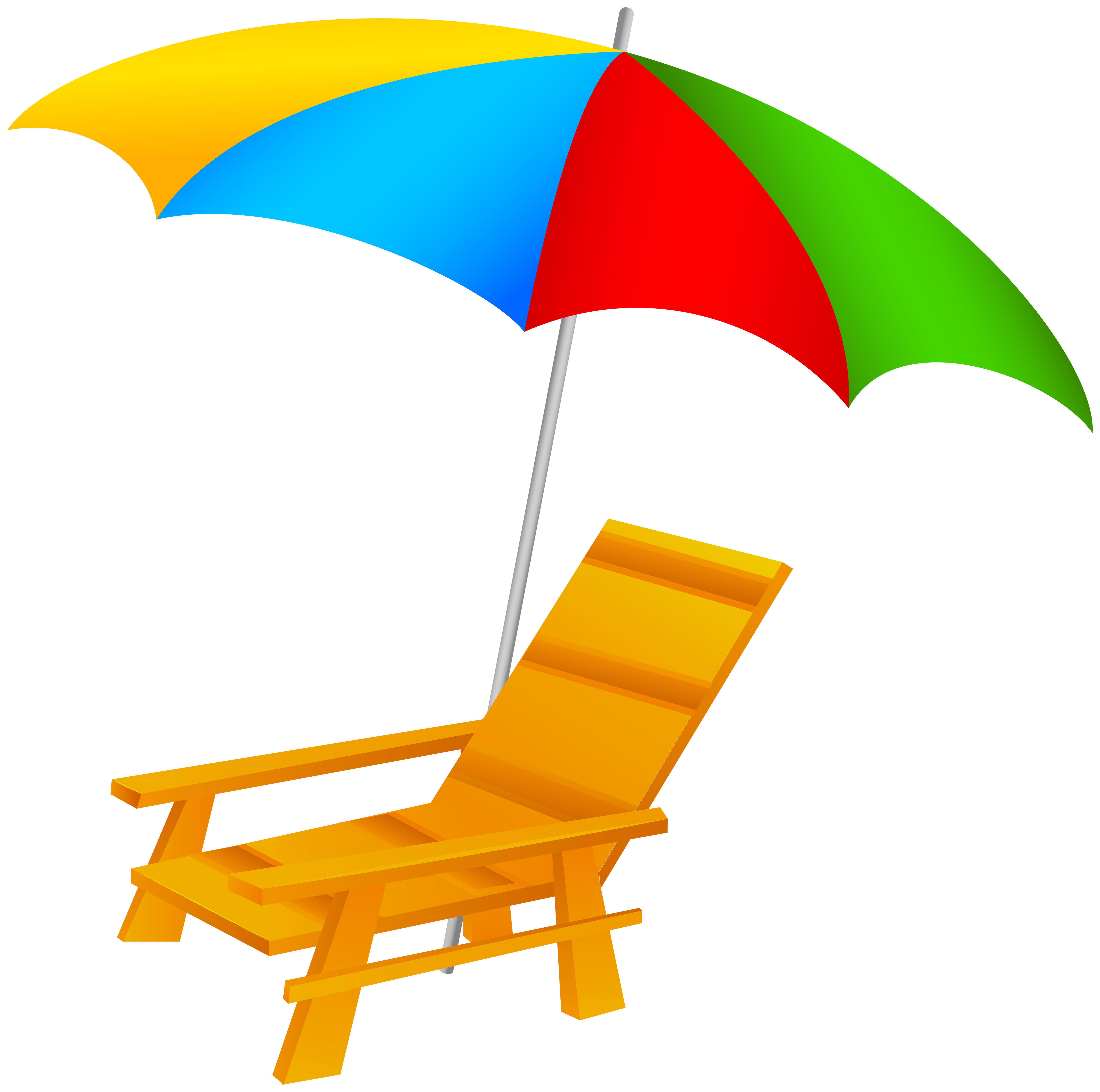 6000x5958 Beach Umbrella And Chair Png Clip Art