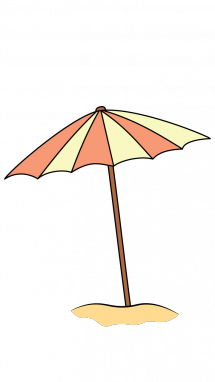 215x382 How To Draw Beach Umbrella, Summer, Easy Step By Step Drawing Tutorial
