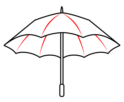 425x350 Drawn Umbrella