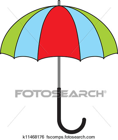 396x470 Clip Art Of Colorful Umbrella K11468176