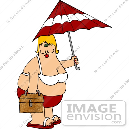 450x450 Clipart Illustration Of An Obese Cacuasian Woman In A Red