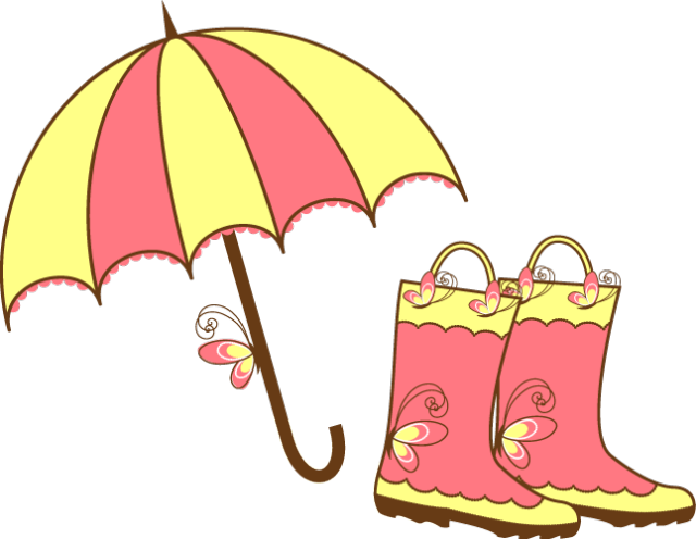 640x496 April Showers Clip Art Images Umbrella And Clouds Image