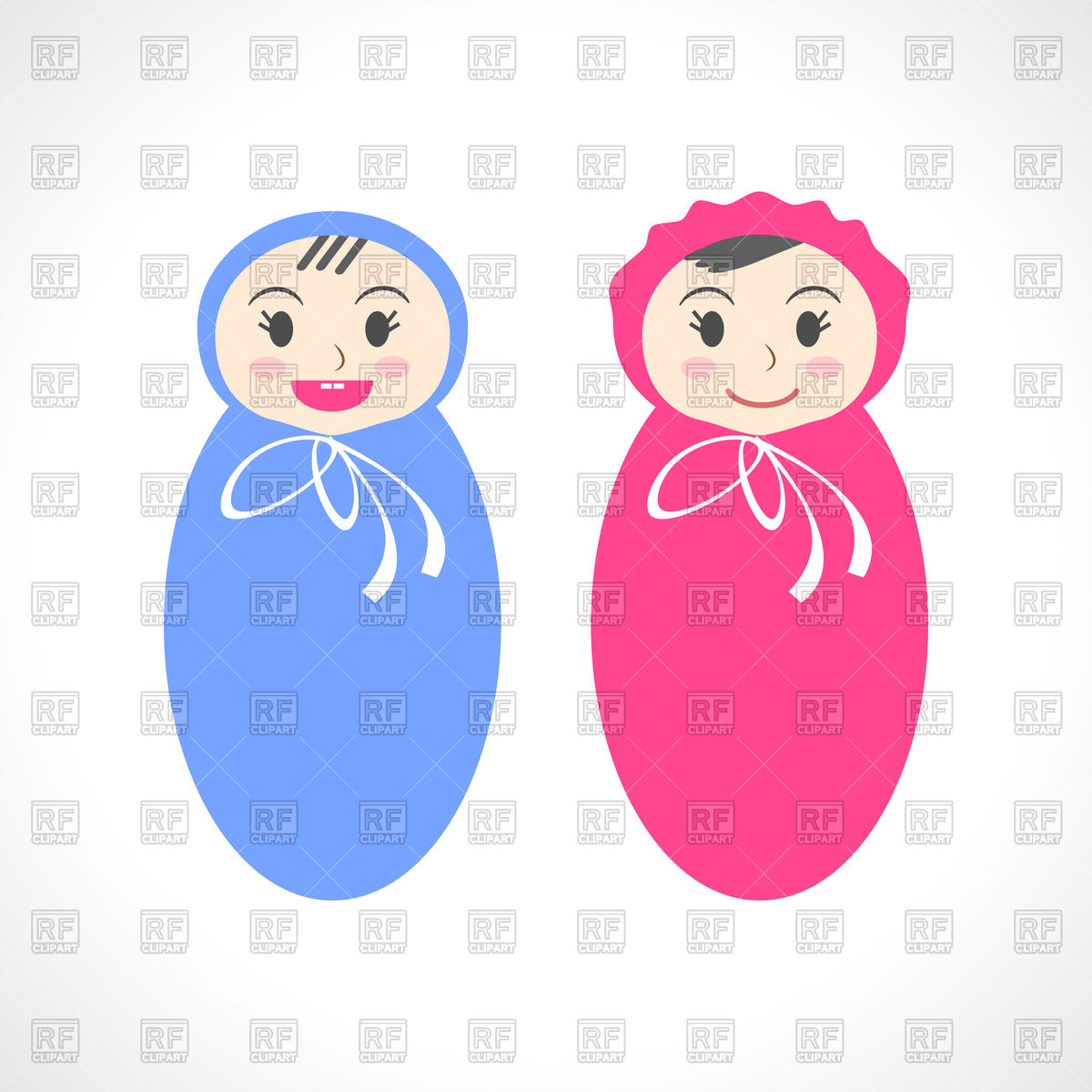 1200x1200 Baby Boy And Baby Girl Royalty Free Vector Clip Art Image