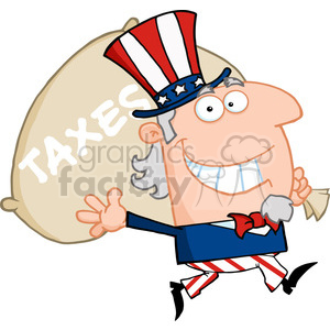 300x300 Royalty Free 102523 Cartoon Clipart Uncle Sam Runsndarries