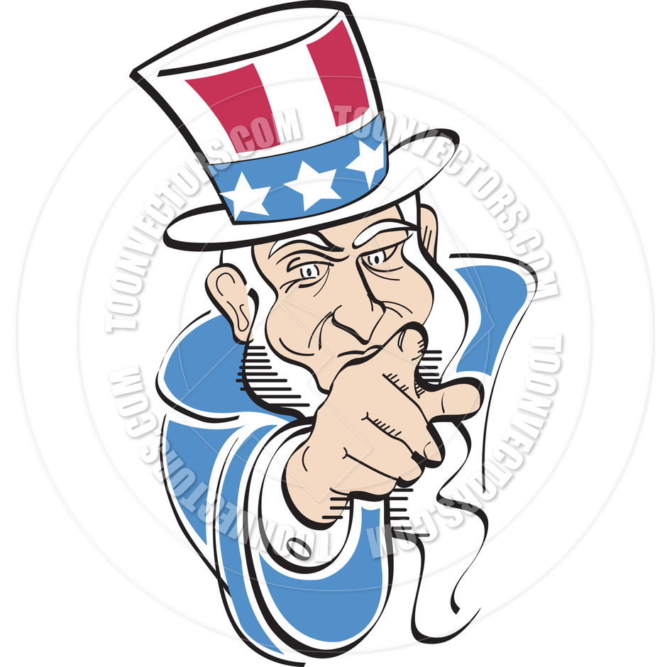 940x940 Cartoon Uncle Sam Vector Illustration By Clip Art Guy Toon