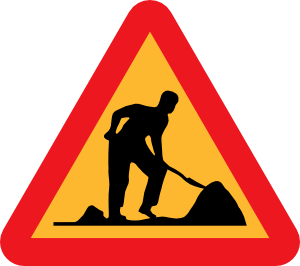 300x266 Road Work Under Construction Clip Art