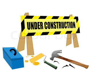 320x244 Bold Under Construction Text On Yellow Sign Stock Vector Colourbox