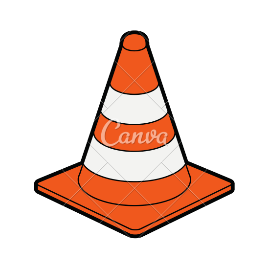 550x550 Traffic Cone Under Construction Icon