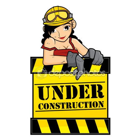 450x450 Under Construction Girl Stock Illustration