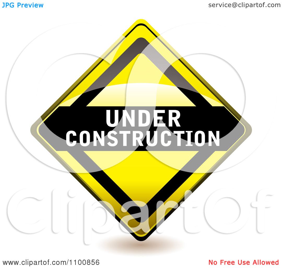 1080x1024 Clipart Yellow Diamond Under Construction Sign