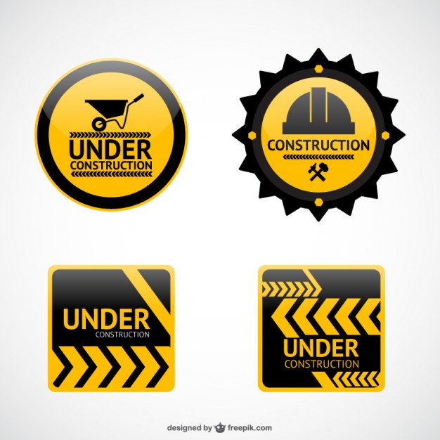 626x626 Under Construction Stickers Vector Free Download