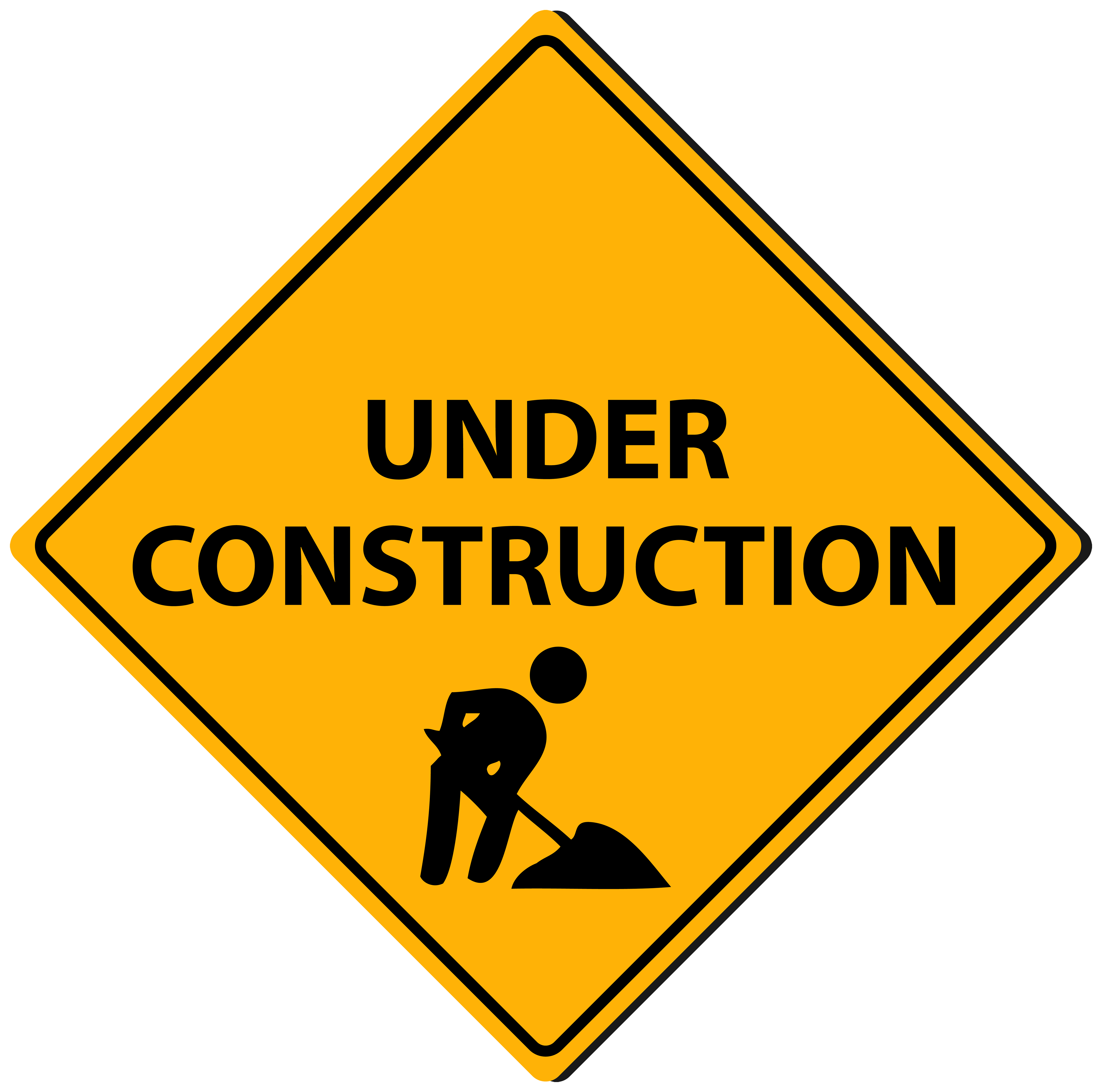 5000x4953 Triangle Under Construction Sign Png Clipart