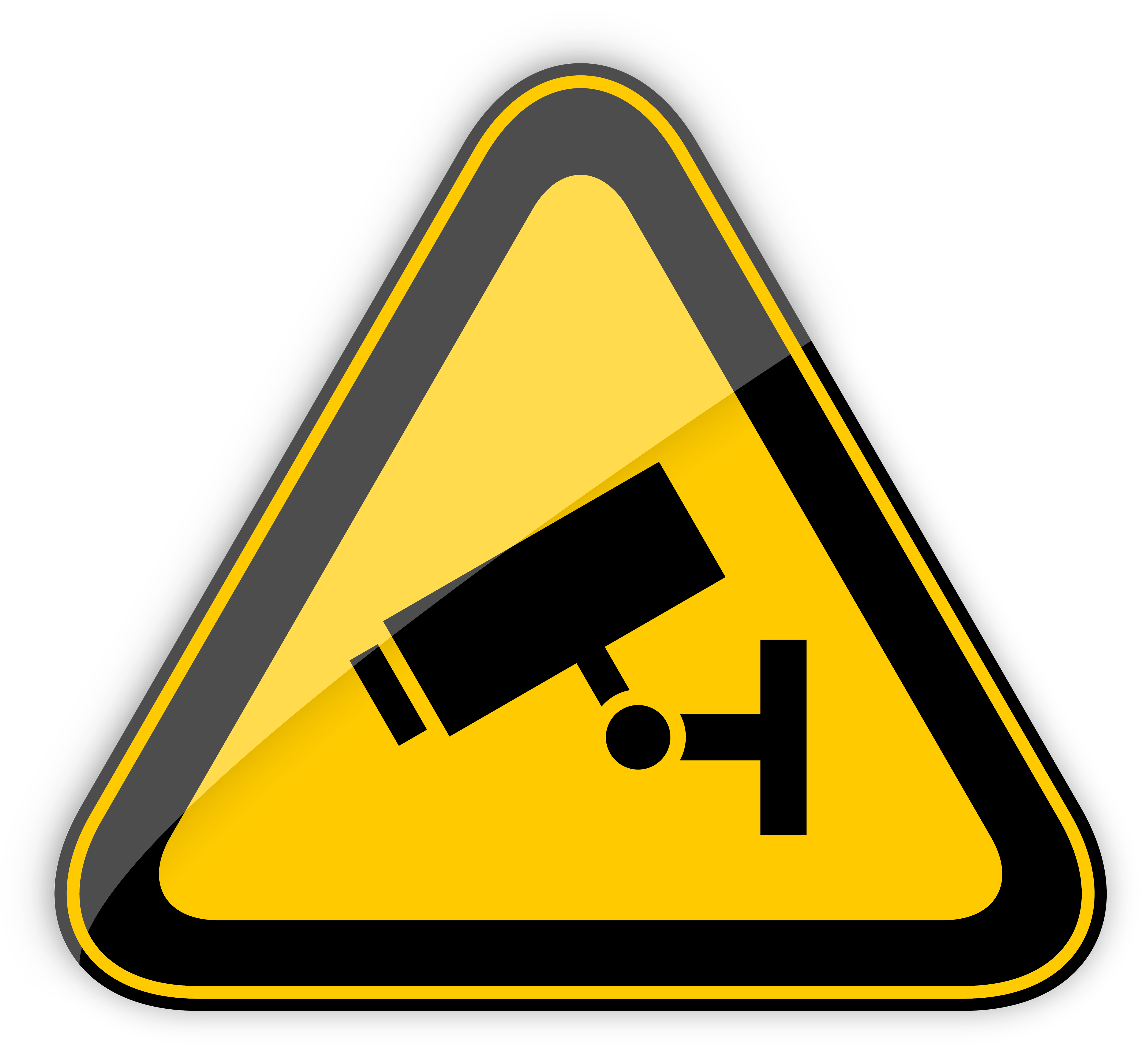 5000x4584 Cctv In Operation Warning Sign Png Clipart
