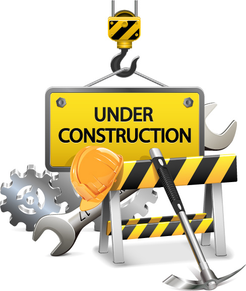 488x577 Creative Construction Sign With Tool Vector Free Vector