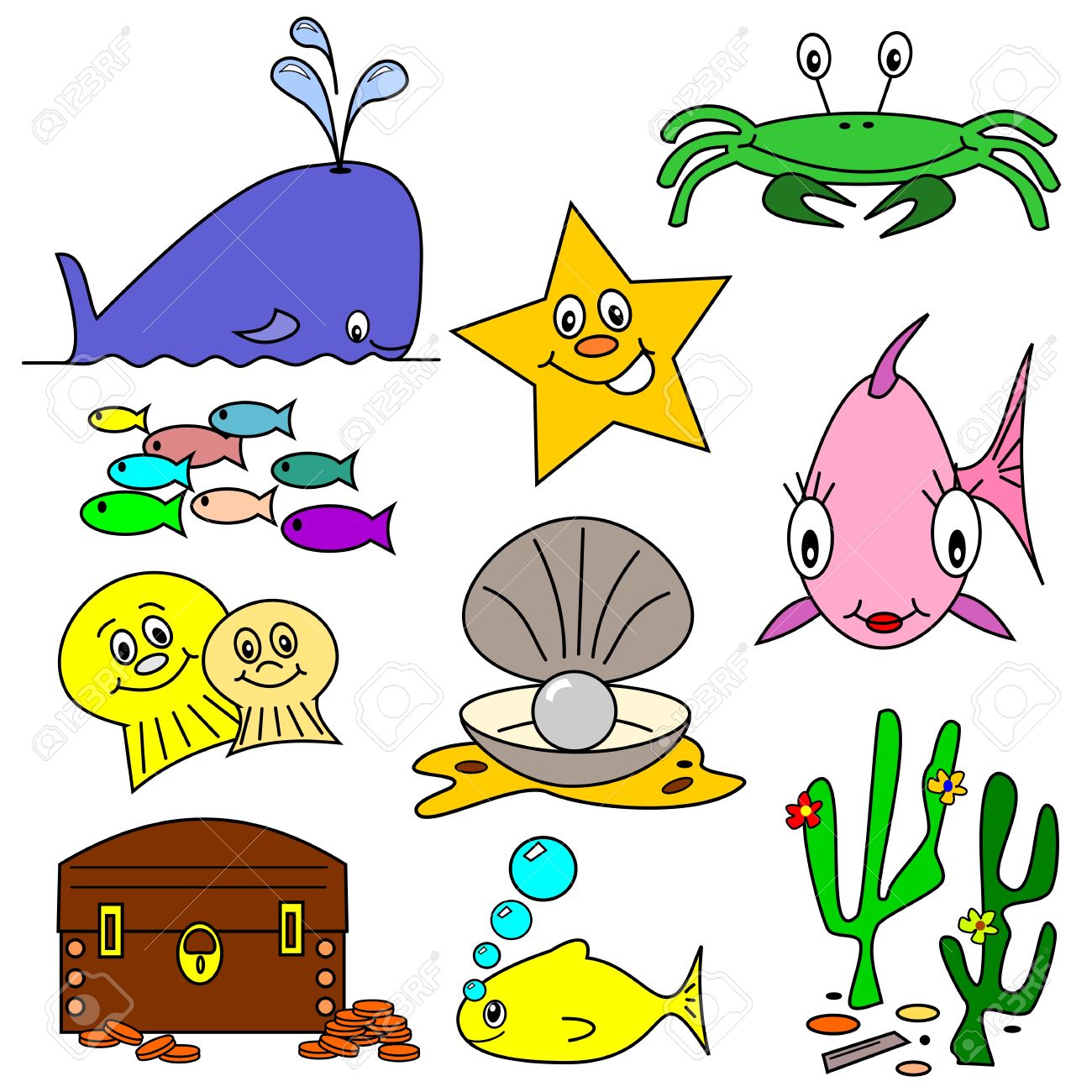 1300x1300 Sea Life Clipart Sea Animal