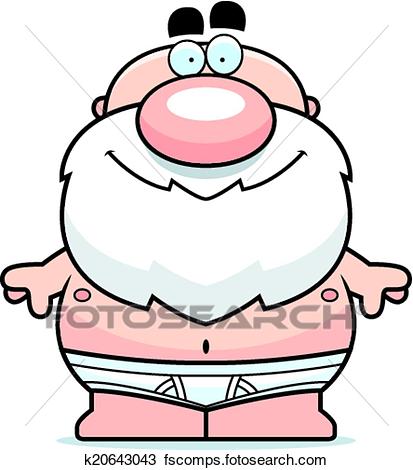413x470 Clipart Of Cartoon Grandpa In Underwear K20643043