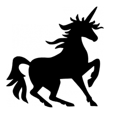 400x400 Unicorn Silhouette Cartoon Unicorn Transparent Stick Clipart