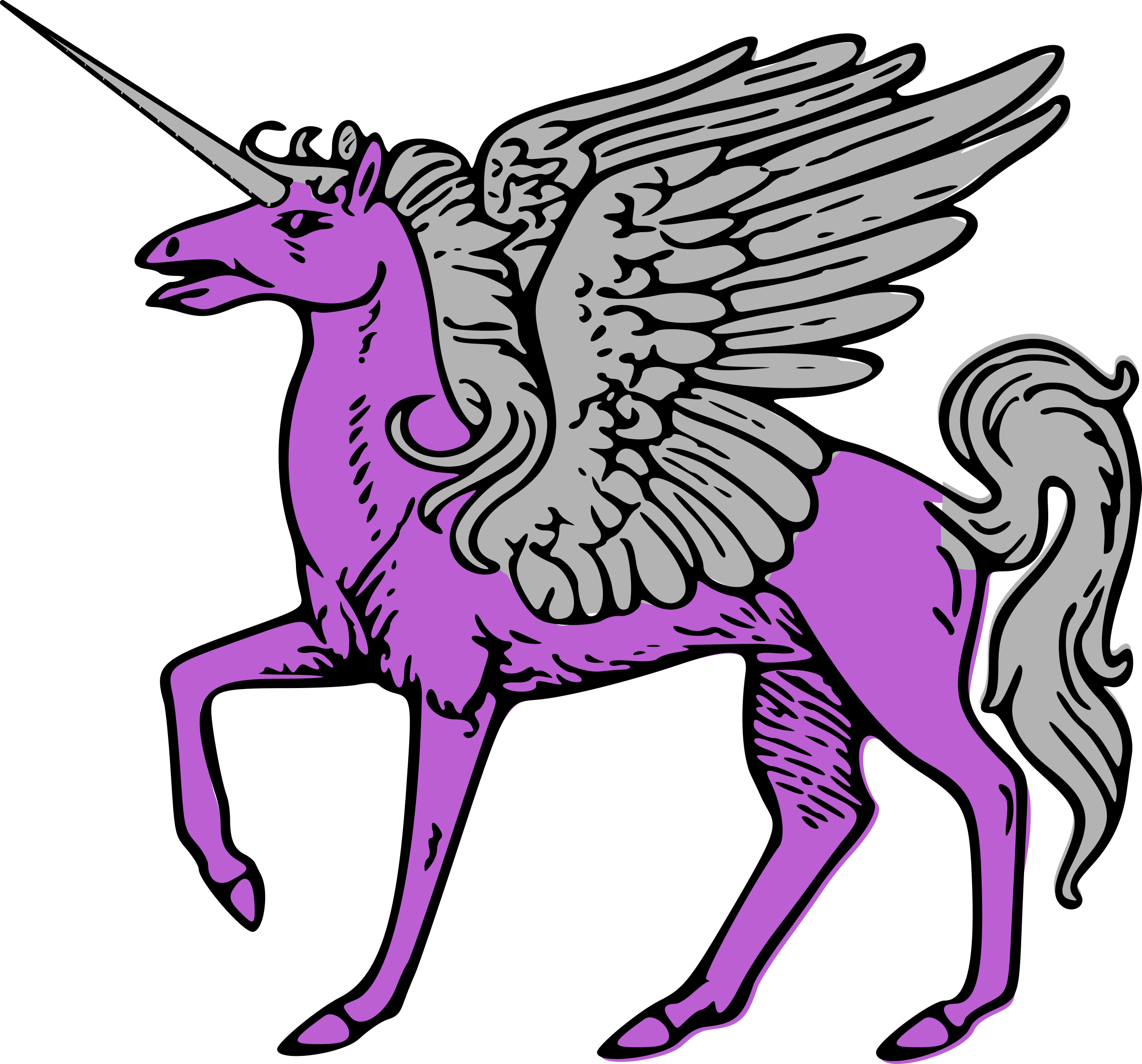 2400x2236 Unicorn Clipart Pegasus