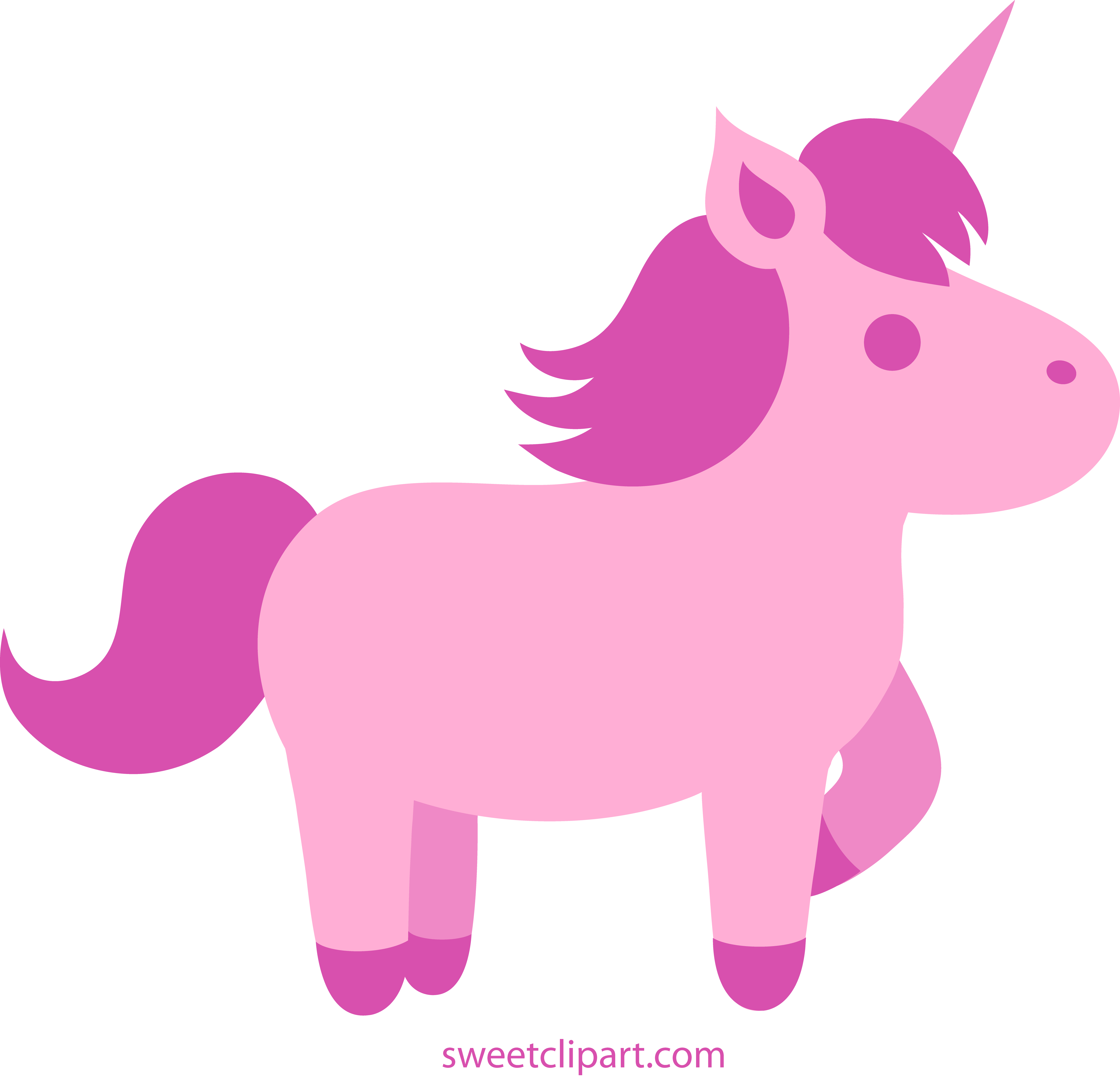 5223x5028 Cute Pink Unicorn Clipart