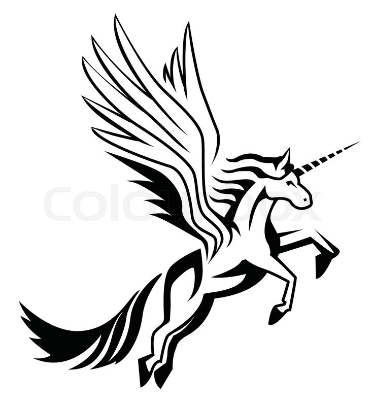 735x800 White Unicorn Cartoon Stock Vector Colourbox