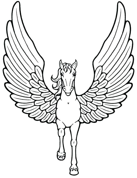 576x747 Unicorn Coloring Pages