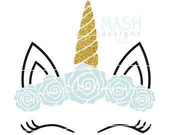 340x270 Rose Floral Unicorn Svg Floral Unicorn Head Clipart Unicorn