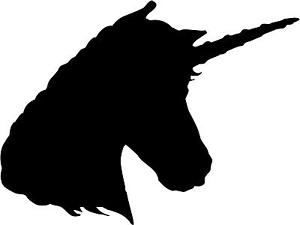 300x225 Unicorn Head Decal 3.75x5 Select Color! Vinyl Sticker Ebay